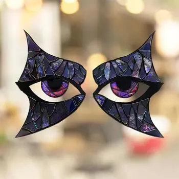 Украшения на Хэллоуин, ночные наклейки, ужасные глаза, флуоресцентные наклейки-эмодзи, декорации для сцен, наклейки на стены, окна