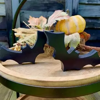 Украшения на Хэллоуин, праздничные и веселые украшения для семейной атмосферы, деревянные поделки чёрный