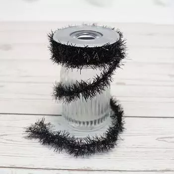 Украшения на Хэллоуин Рождественские цветные шерстяные полоски DIY Металлическая проволока Пряжа Праздничные украшения чёрный