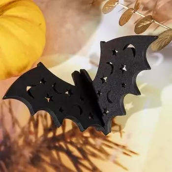 Украшения на Хэллоуин Силуэтное украшение Деревянные украшения Домашнее украшение Хэллоуин Многослойное украшение подноса One Size