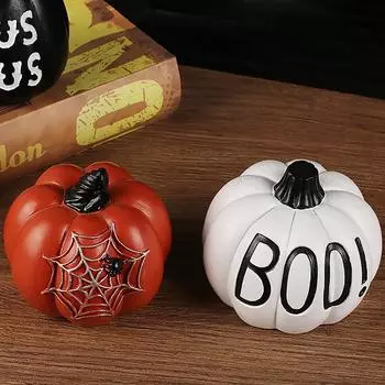 Украшения на Хэллоуин, смоляные украшения на тыкву на День благодарения, осенние тыквы, осенний урожай на День благодарения, украшения для дома белый