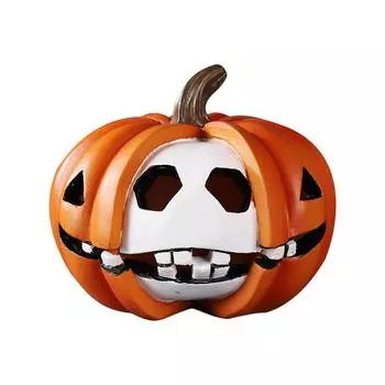 Украшения на Хэллоуин, тыква, смола, забавная тыквенная голова, маленькие украшения One Size
