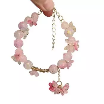 Украшения на запястье с цветком, повседневный браслет, подходящий для подчеркивания стиля молодых и модных женщин