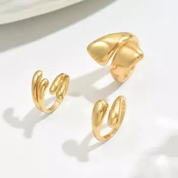 Украшения нового стиля 2025 года, универсальное металлическое кольцо геометрического дизайна в стиле инс, открытое кольцо на указательный палец для женщин