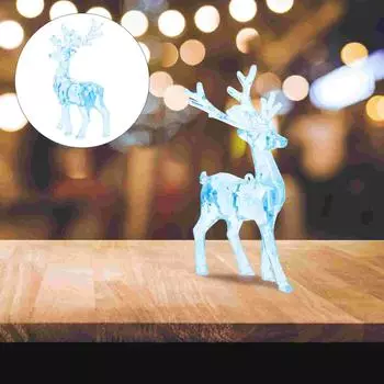 Украшения Прозрачный Акриловый Кристалл Рождественский Олень Украшения DIY Подвесные 2 шт. Принадлежности Светильники Венки розовый