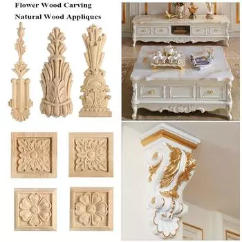 Украшения Ремесла Аксессуары Мебель Ножки Ножки для сидений Шкафы Домашний декор Винтаж Резные по дереву 8