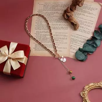 Украшения, Рождественские колокольчики, Элементные ожерелья, Зимний и новогодний стиль Креативные простые аксессуары