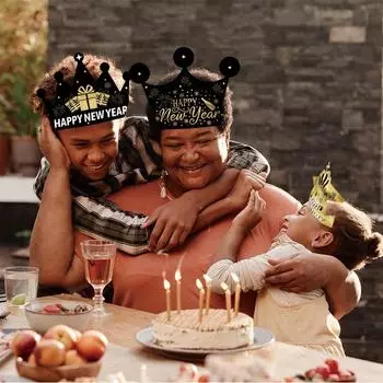 Украшения Рождественские очки Украшения для вечеринки Новогодние декоративные очки Рождественская шляпа A