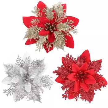 Украшения Рождественской Елки Рождественское Моделирование Цветка Рождественский Орнамент One Size горячий розовый