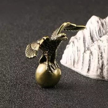 Украшения ручной работы из латуни в виде орла, аксессуары, винтажная чистая медь, птица, декор стола, аксессуары, животные, украшения для дома, мини-фигурки