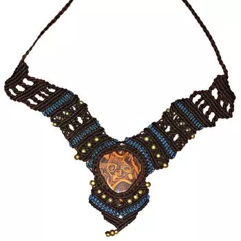 Украшения ручной работы из нитей макраме из яшмы Marium Jasper с драгоценными камнями 20-36 Ad Ethnic