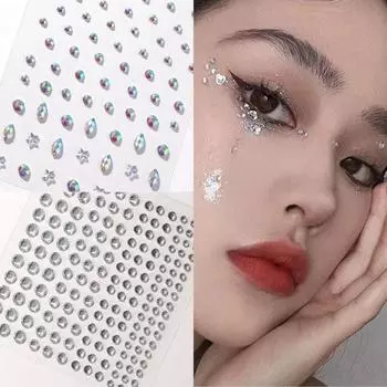 Украшения Стразы Наклейки Ювелирные Наклейки Подводка для глаз Наклейки Лицо Тело Цветные mixed-09