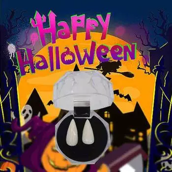 Украшения своими руками Зубы вампира Клыки Зубные протезы Реквизит для костюмов на Хэллоуин Искусственные зубы Твердый клей Клей для зубных протезов Вечеринка