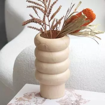 Украшения в стиле ваби-саби, имитация желтого травертина, многослойные цветочные вазы, гостиная, модель дома, офис продаж, украшения для гостевого дома