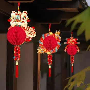Украшения в виде фонарика на год змеи, креативный красный бумажный фонарь, подвеска, китайская новогодняя атмосфера, домашний декор, украшение для новогодней вечеринки