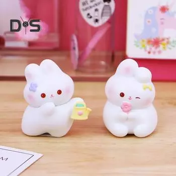 Украшения в виде кролика с мелкими деталями, простые в использовании, модные, очаровательные, настольные украшения в виде статуи кролика