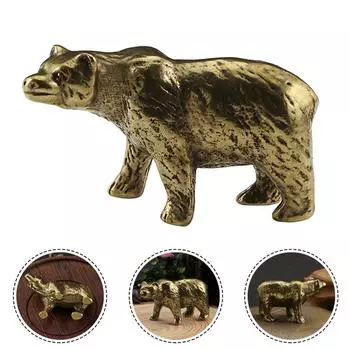 Украшения в виде медведя высотой 2,3 см, ширина 4,1 см, медное золото