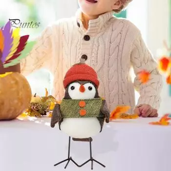 Украшения в виде птиц на День благодарения, праздничная атмосфера, кукольное украшение, плюшевая фигурка птицы для домашнего стола, полки, камина, декора D