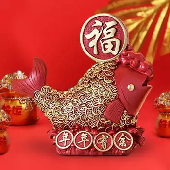 Украшения в виде рыбок на весенний фестиваль, китайские украшения на год, фэн-шуй, украшения для дома