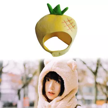 Украшения в виде шляпы в виде ананаса, плюшевая шляпа для дня рождения, праздничной вечеринки, маскарада для девочек