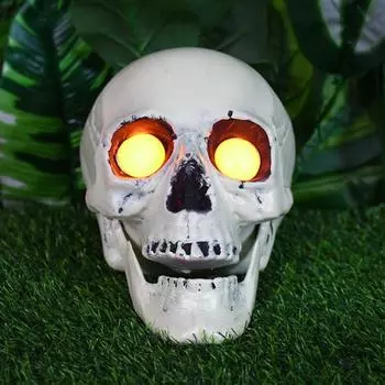 Украшения в виде скелета на Хэллоуин, светящиеся украшения в виде черепа и руки скелета, реалистичные светодиодные черепа, знаки для украшения двора, газона, кладбища B