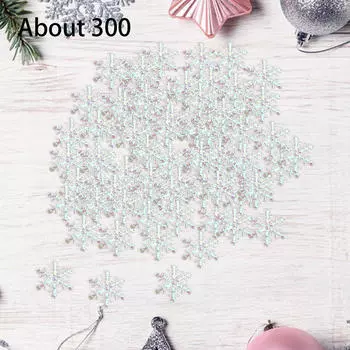 Украшения в виде снежинок и конфетти для Рождества и других мероприятий White