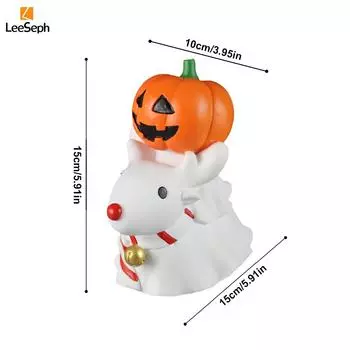 Украшения в виде всадника из тыквы Leeseph, украшения в виде книжной полки, обеденных столов, статуэток тыкв для вечеринок на Хэллоуин белый