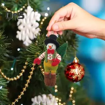 Украшения войлочные в виде мышей, сделанные вручную из шерсти, фигурки мышей, милые украшения в виде кукол-мышей для Хэллоуина, рождественский декор B