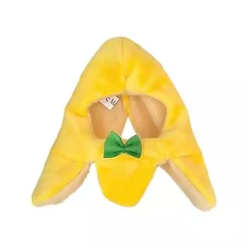 Украшенная бантом кошачья шапка, очаровательная кошачья шапка в форме банана с бантом, стильный аксессуар для костюма питомца, регулируемый мягкий головной убор для котенка жёлтый