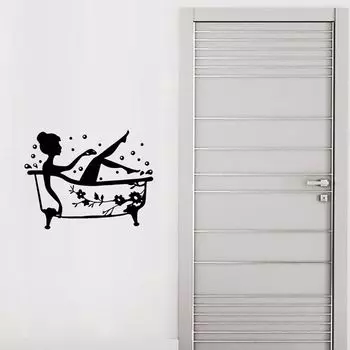 Украсить фон 3D DIY настенные наклейки Декор для туалета Наклейки для ванной Аксессуары для двери ванной B