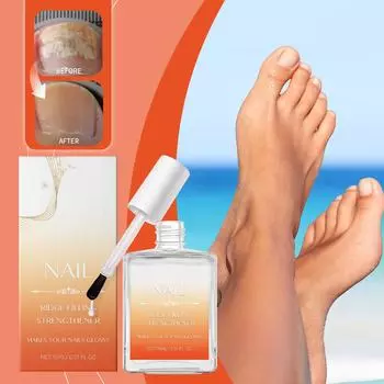 Укрепитель ногтей Уход за слабыми ногтями Смягчает Уменьшает омертвевшую кожу Питает Увлажняет Ежедневный уход, 15 мл оранжевый