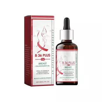 Укрепляющее масло для женского массажа груди быстро подтягивает и омолаживает, предотвращая провисание и улучшая размер30 мл белый