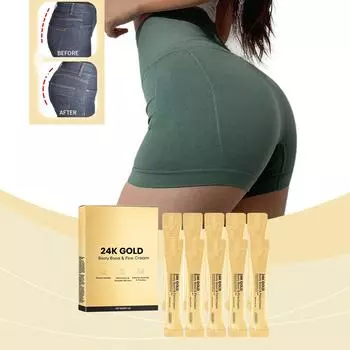 Укрепляющий и подтягивающий крем для тела Hip Body глубоко питает и подтягивает кожу, решает проблемы провисания и повышает эластичность. One Size золотой