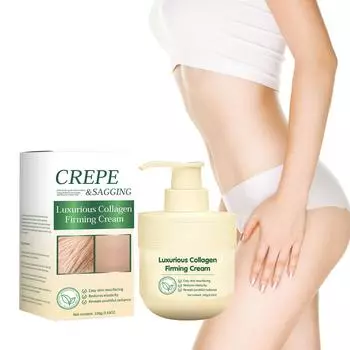 Укрепляющий коллагеновый крем улучшает текстуру и тон кожи, разглаживает дряблую кожу. жёлтый