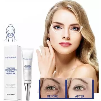 Укрепляющий крем для глаз с гексапептидом чайного дерева, опресняет уголки и тонкие линии, восстанавливает кожу вокруг глаз и ухаживает за кремом для глаз.
