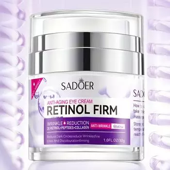 Укрепляющий крем для глаз с ретинолом, богатый коллагеном и гидролизованным коллагеном, гладкая кожа, увлажняющий крем для глаз 30g
