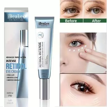 Укрепляющий крем для глаз с ретинолом подтягивает и осветляет тонкие линии, мешки и темные круги под глазами 20g