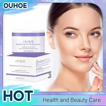 Укрепляющий крем для лица Лаванда Разглаживает мелкие морщины Подтягивающий коллагеновый крем Увлажняющий крем Сужает поры Улучшает сухость Осветляющий уход за кожей 30g boxed