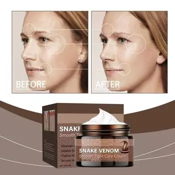 Укрепляющий крем «Змея» Укрепляющий увлажняющий крем для лица Разглаживает морщины Подтягивает кожу Укрепляет и хорошо выглядит на лице One Size белый