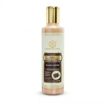Укрепляющий шампунь для волос с Черным кофе (210 мл), Black Coffee Hair Cleanser, Khadi Natural 24.84375