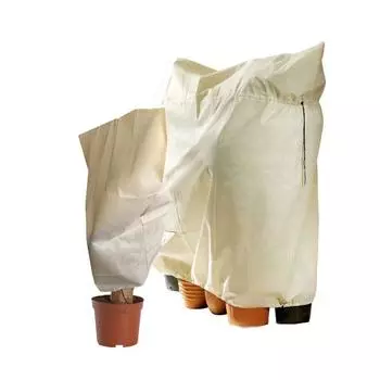 Укрытие для растений Дышащий Зимний Защитный Мешок Для Деревьев и Кустарников, Противоразрывной Теплое Морозостойкое Покрывало Для Зимних Деревьев Защита От Замерзания beige