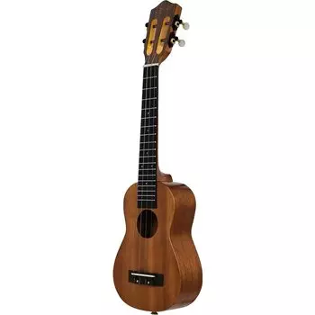Ukulele Soprano Size Long Neck Mahogany Wood All Single Plate Slotted Head Specification Case S.Yairi YU-SL-13MAS (Soft Included)