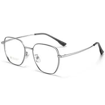 Ультра-легкая маленькая красная книжка в том же стиле, резная расширенная титановая оправа, многоугольная художественная ретро-оправа для очков для близорукости