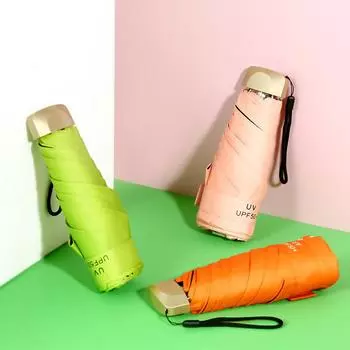 Ультра легкий мини-черный клей-зонтик от солнца, солнцезащитный зонт, защита от ультрафиолета, женский портативный повседневный и милый зонт