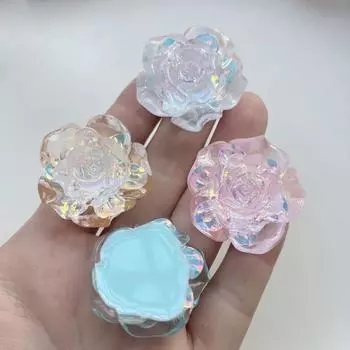 Ультра люминесцентная роза с плоской задней частью из смолы своими руками ювелирные изделия свадебное украшение A7