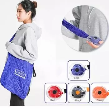 Ультра-маленькая сумка Портативная женская сумка Складная телескопическая дисковая косметичка-органайзер Экологичная многофункциональная сумка M зелёный