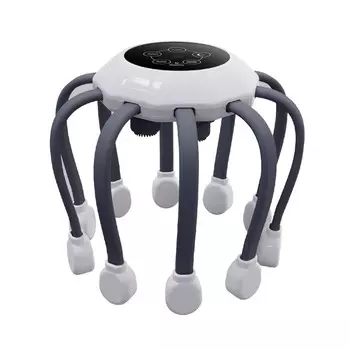 Ультра массажеры для кожи головы 360 градусов Электрический вибрационный массажер для головы 4 контакта Scalp Stress Relax