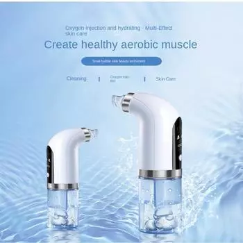 Ультра-Микро Маленькие Пузырьки Косметический Аппарат Очистка Кожи Инъекция Кислорода Спрей Для Кожи Очиститель Лица Красота Электрическое Удаление Угрей синий