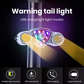 Ультра-яркий задний фонарь для велосипеда, перезаряжаемый, водонепроницаемый, с высоким люменом, задний фонарь для велосипеда, предупреждение о безопасности, задний фонарь для велосипеда, принадлежности для велосипеда
