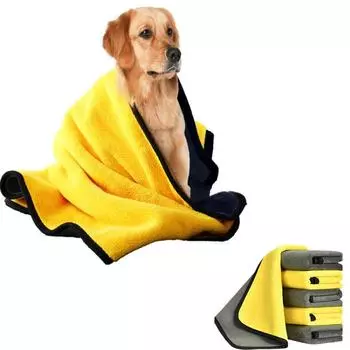 Ультра-впитывающее банное полотенце для домашних животных, впитывающее банное полотенце, сушильное полотенце из микрофибры для маленьких, средних и больших собак, кошек, можно стирать в машине